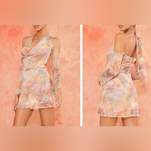 Pale Pink Renaissance Print Shift Dress - Picture 3 of 5